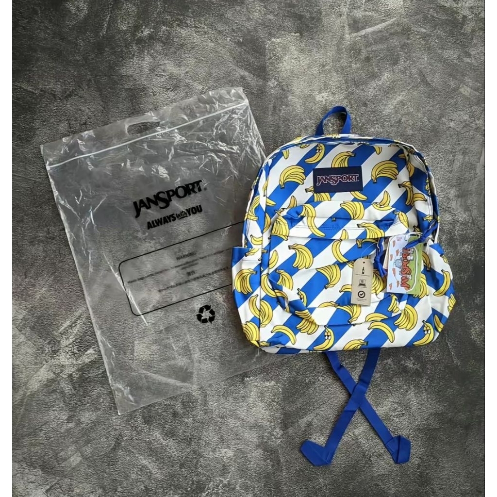 TAS RANSEL SEKOLAH JANSPORT MOTIF BANANA