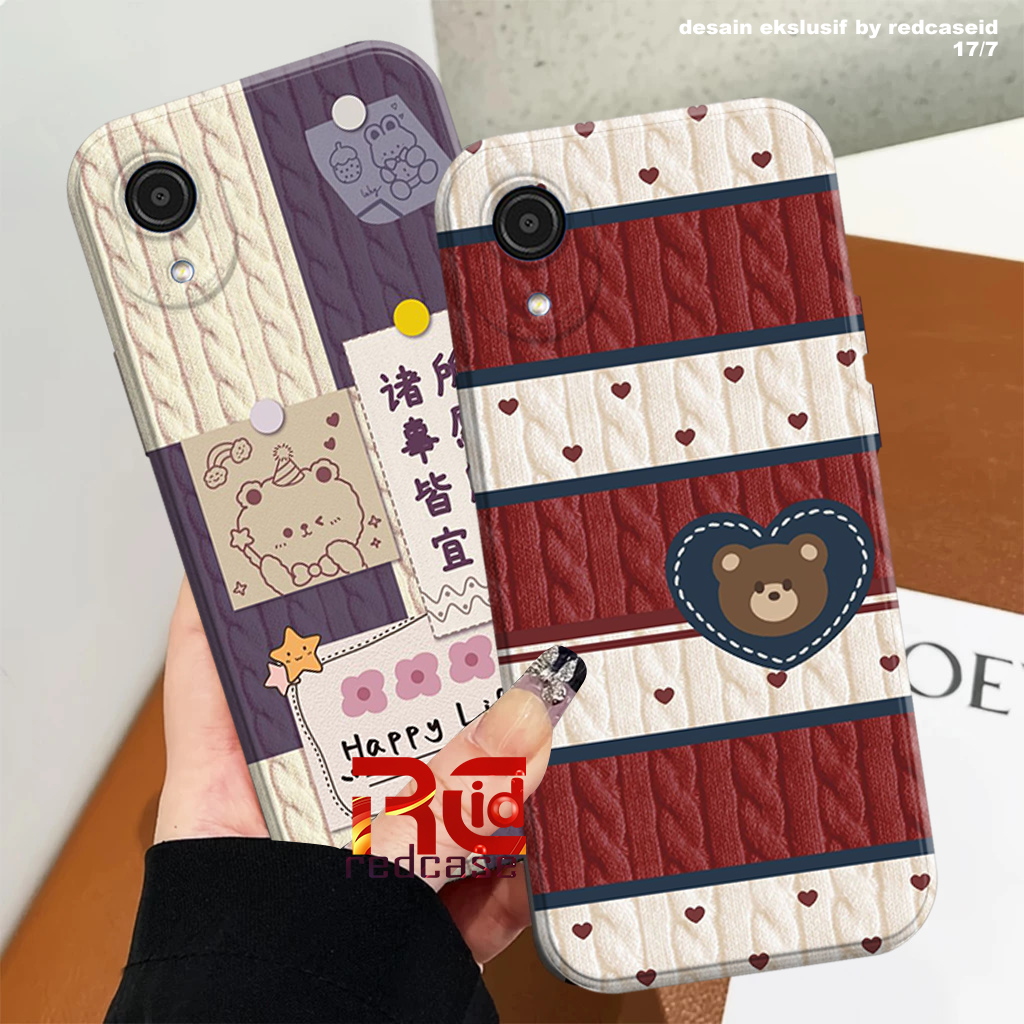 Case Samsung A03 Core / A01 Core / A01 - Softcase Motif Bear Cute - Casing ProCamera Lentur Unik