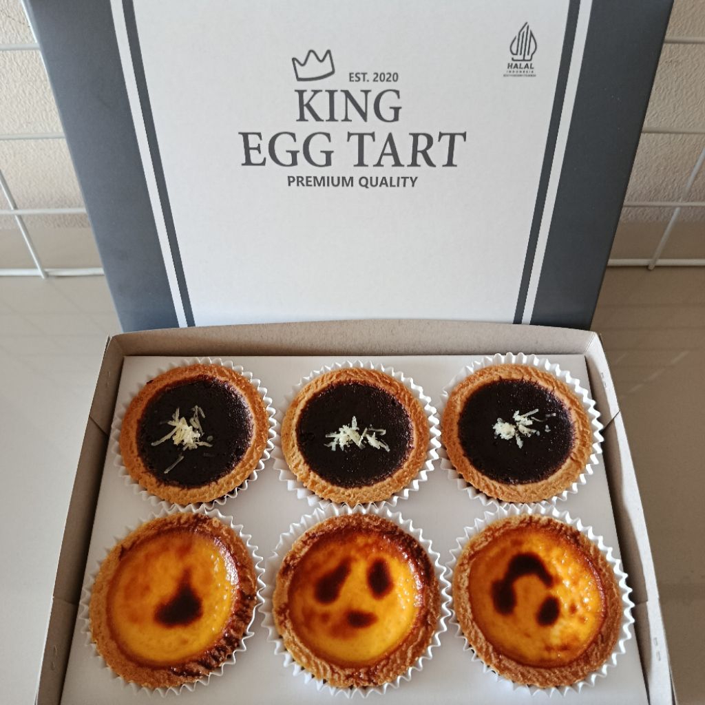 

king egg tart [isi 6= mixed 2 rasa] original chocolate cheese cream cheese chococheese Nutella jajanan viral dessert oleh oleh enak