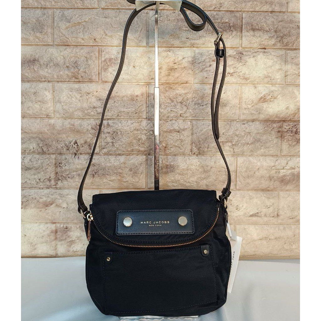 Tas Wanita MJ Preppy Nylon Mini Messenger Black