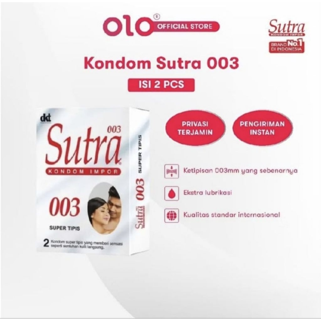 Kondom Sutra 003 Super Tipis isi 2pcs Condom Sutra