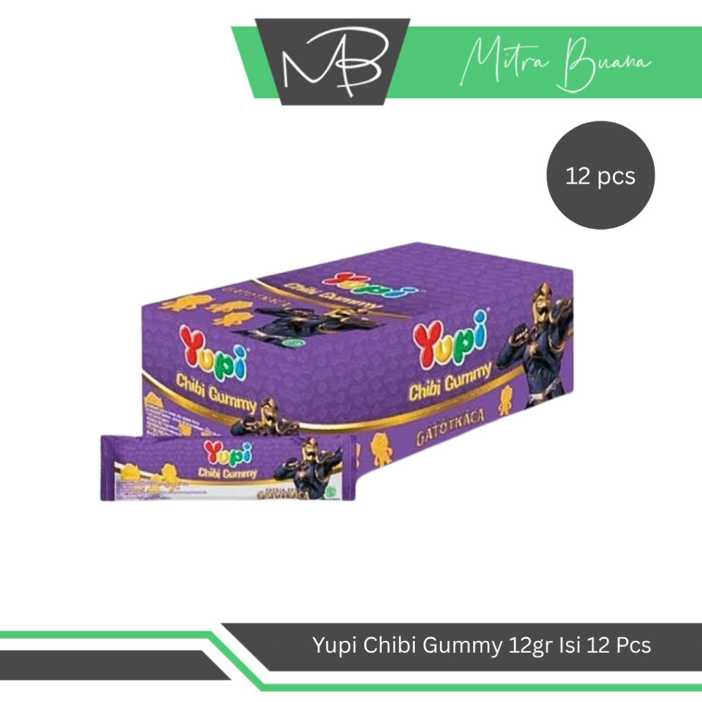 

Yupi Chibby Gummy 1Box Isi 12 Pcs x 12gr - Permen Kenyal Berbentuk Lucu Enak Murah