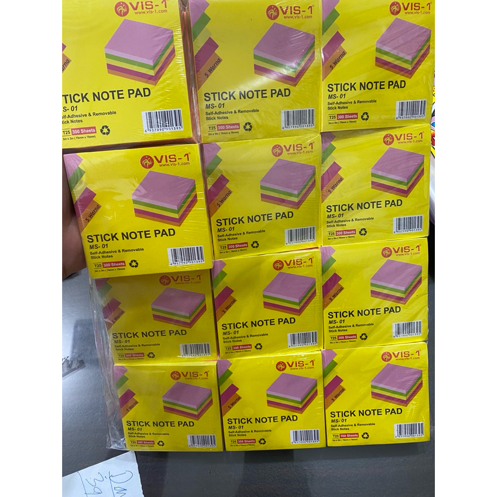 

Stick Note Pad MS-01 5 warna 300 sheets