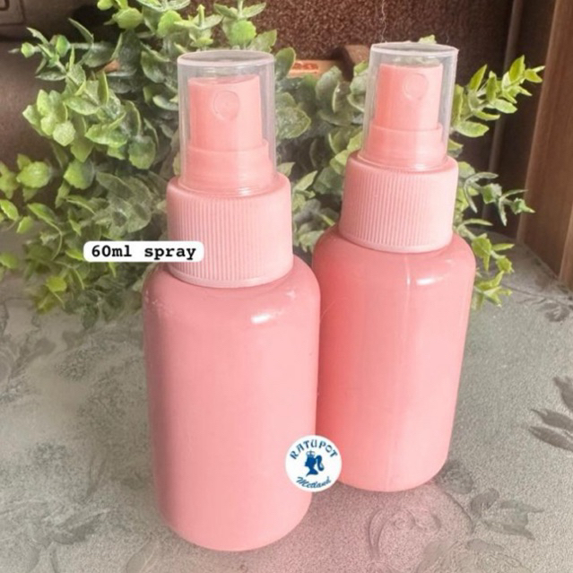 botol 60ml plastik pink tata spray pink