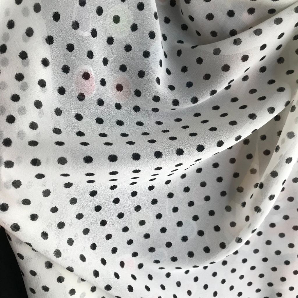 kain Ceruti motif polkadot - kain ceruti baby doll motif - kain sifon Ceruti