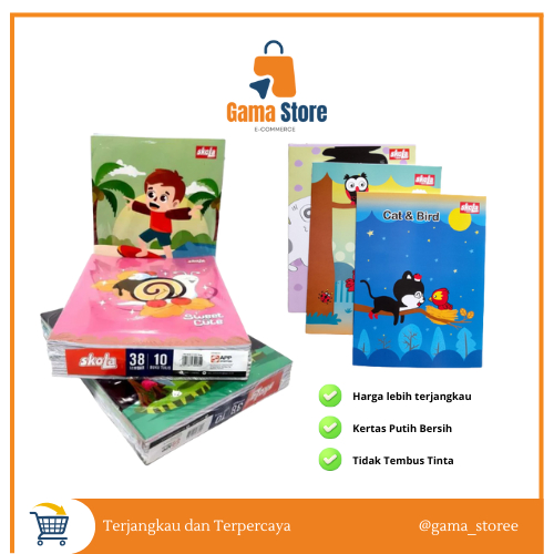 

Buku Tulis Skola 38 & 58 Lembar – Buku Sekolah Bergaris Berkualitas untuk SD SMP