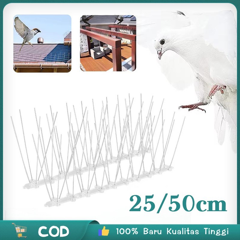 Paku Pengusir Burung 25/55cm Duri Plastik Pengusir Kucing Anti Burung Pipit Paku Pagar Anti Maling