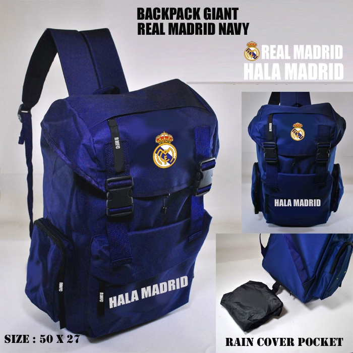 Tas REAL MADRID / tas ransel HALA MADRID / bacpack REAL MADRID / tas laptop REAL MADRID