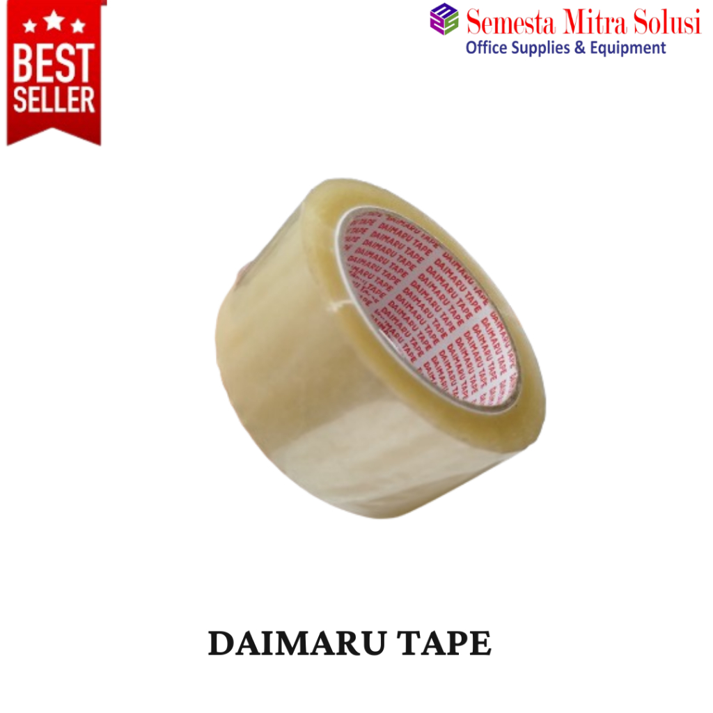 

Daimaru Tape / Lakban Bening Besar 48mm atau 2 inch X 100 YARD / Daimaru OPP Lakban Bening / Solatip/selotip Bening 48mm yang besar