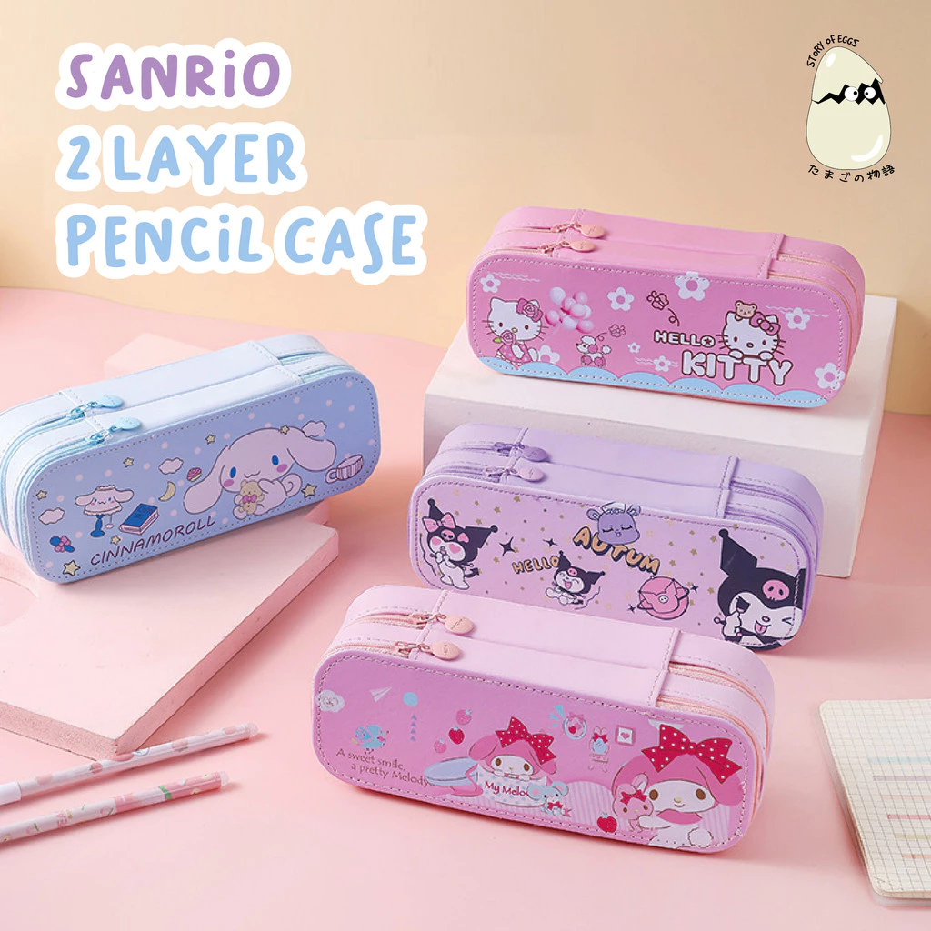 

Ue - Tempat Pensil Kotak Pensil 2 Layer Sanrio Pencil Case Kotak Tempat Pensil Besar Muat Banyak
