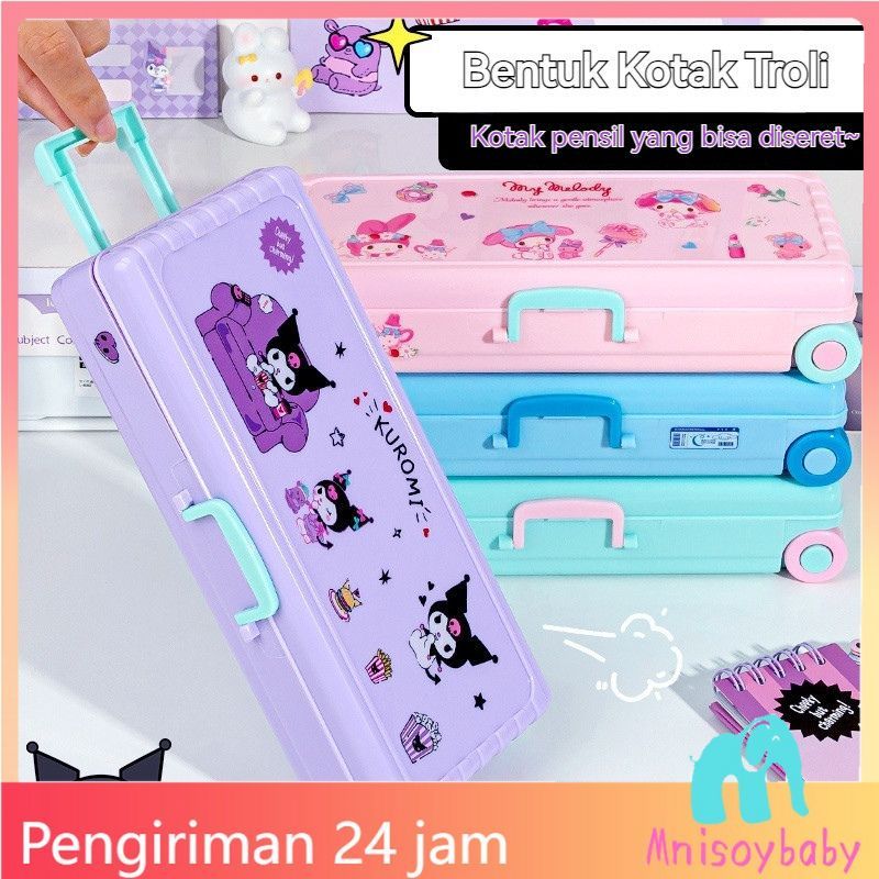 

Kotak pensil PVC tahan air transparan baru kreatif sederhana multifungsi tempat pensil alat tulis siswa sekolah dasar dan menengah DIY Itabag Pensil set