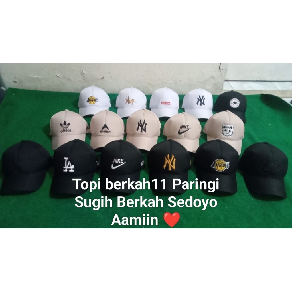 TOPI BASEBALL RING BESI LOGO BORDIR ADIDAS NIKE dll cap boardir kualitas ga murahan Topi  APK karakt