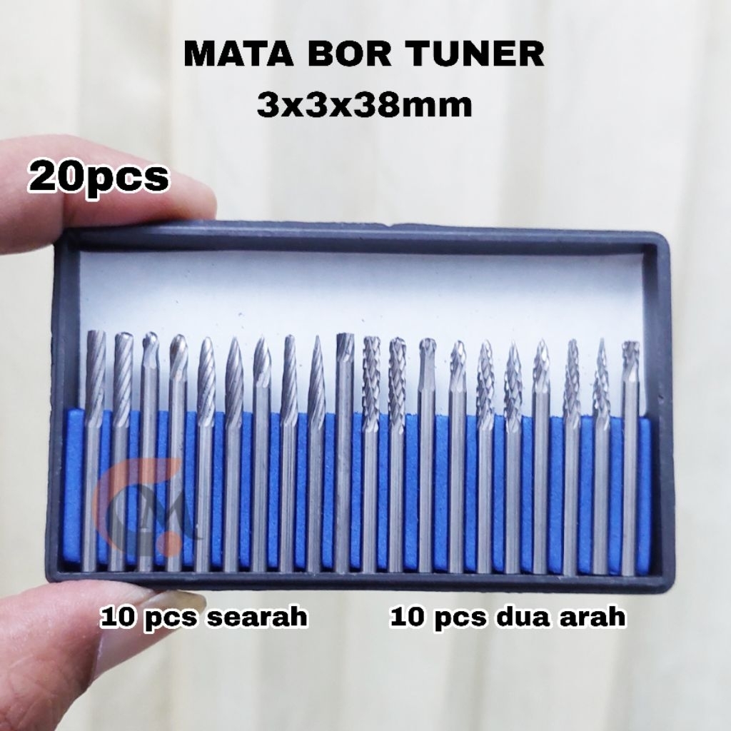 20 pcs mata bor tuner kerok keras 2tak untuk bor tuner bengkok