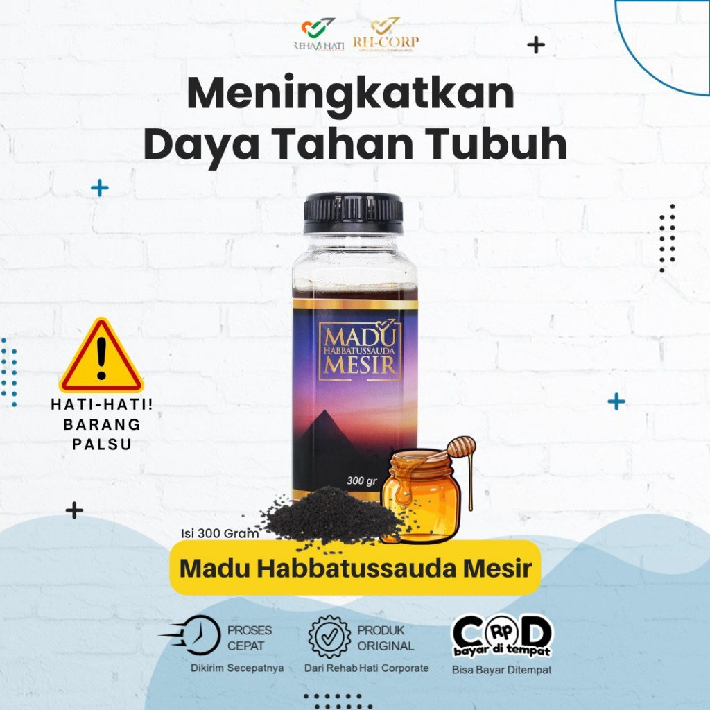 

RHCORP Madu Habbatussauda Mesir (300gr) - Madu Murni - Madu Habbatussaudah - Madu Bunga Habbat