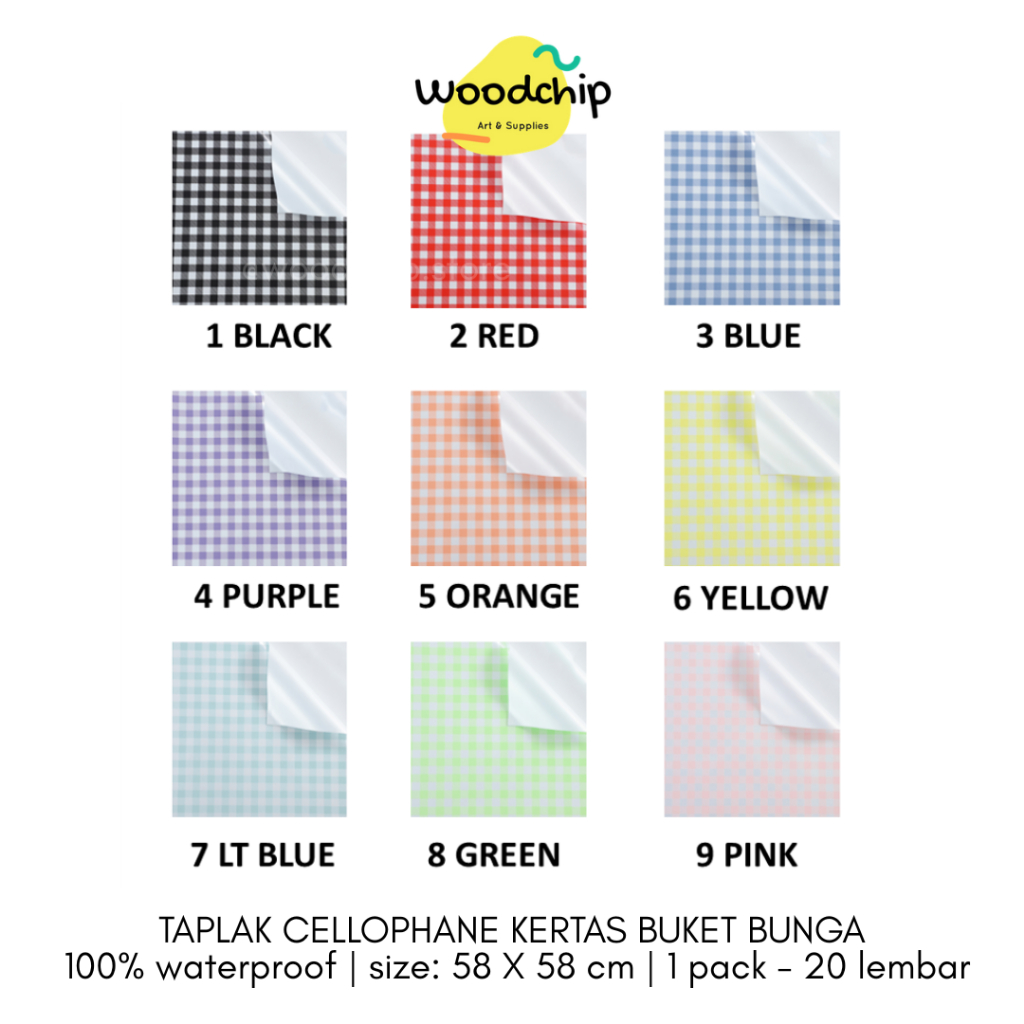 

[LEMBARAN] TAPLAK CELLOPHANE KERTAS BUKET BUNGA - KERTAS KADO - WRAPPING PAPER - SAMPUL BUKU