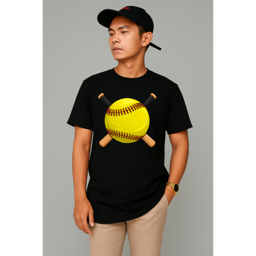 Kaos Pria Premium Motif Softball 3Dimensi  Animasi Tshirt Oblong Laki Hc0732 By hans &