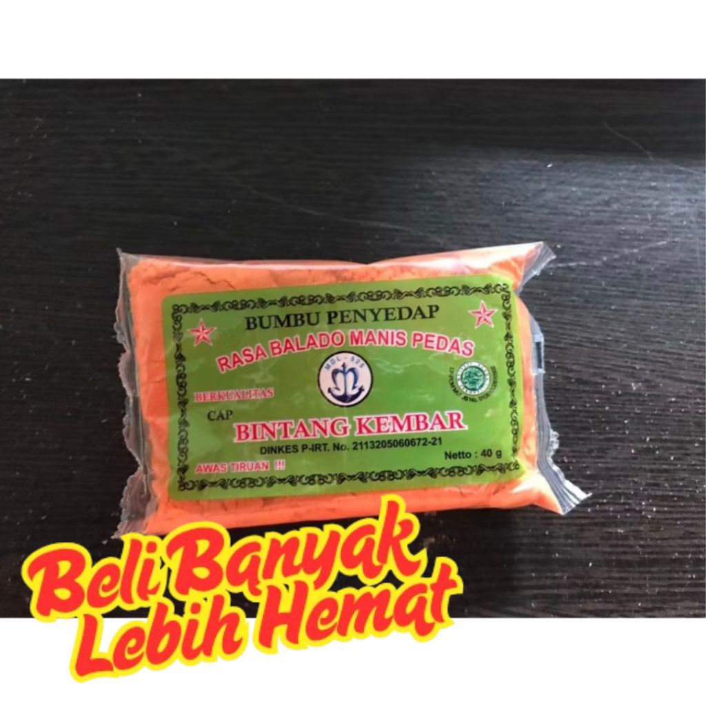 

BUMBU TABUR INSTANT / BUMBU MASAK ATOM BINTANG KEMBAR SIZE KECIL ATOOM SACHET BUBUK 40 GR BALADO