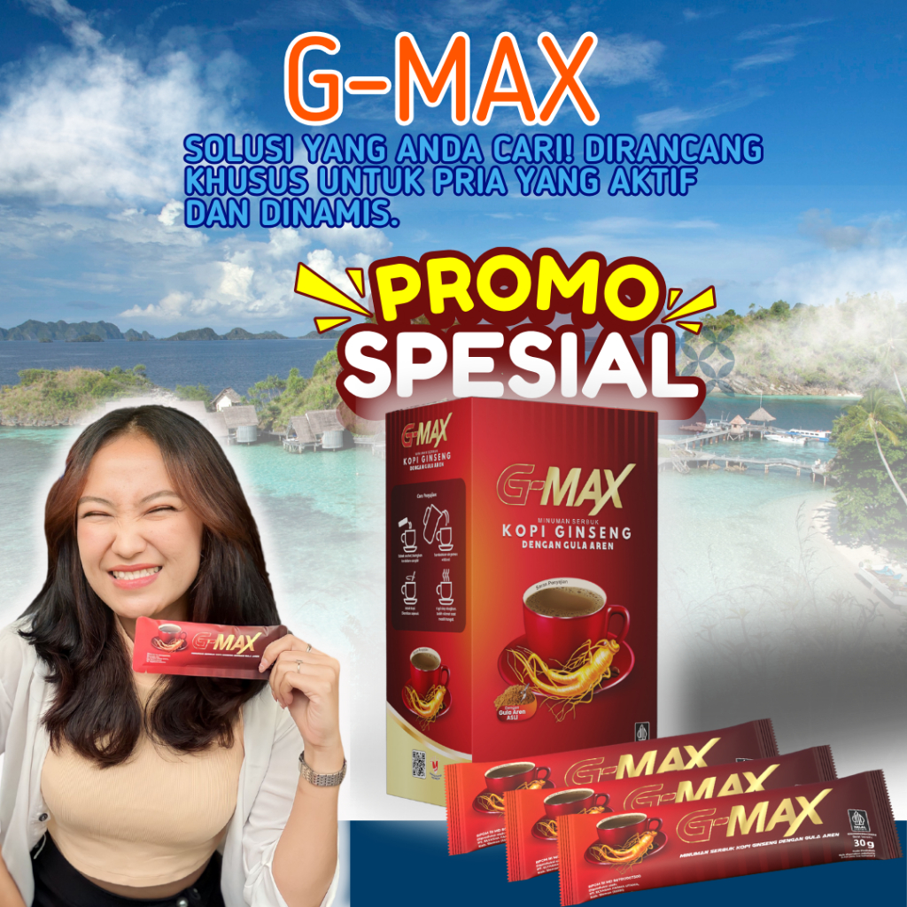 

G-MAX Kopi Gingseng Stamina Pria Original BPOM