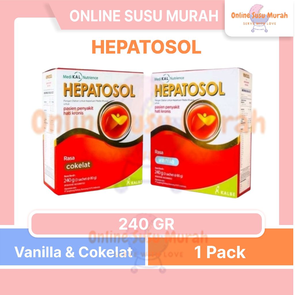 

HEPATOSOL VANILA COKLAT 240 GR NUTRISI KESEHATAN HATI 240GR SSKD