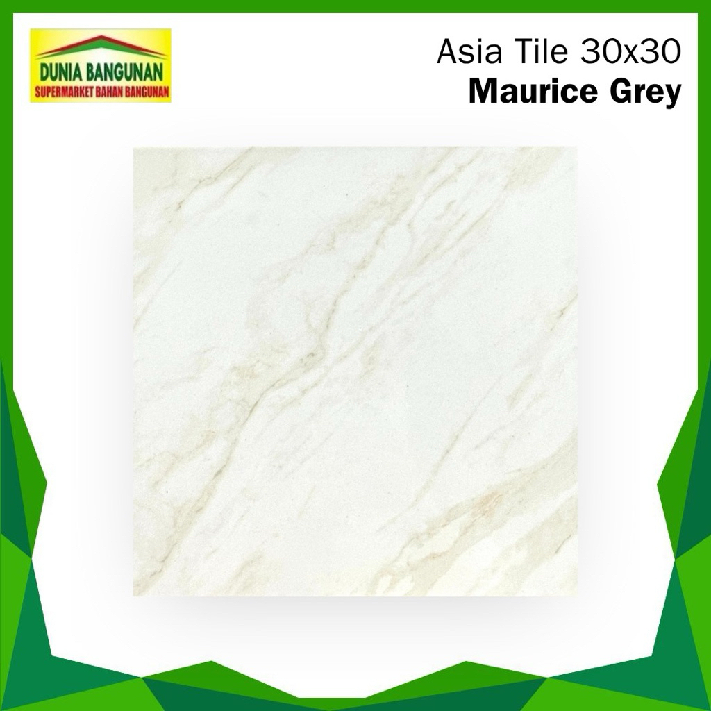 Keramik 30x30 Lantai Asia Tile Maurice Cream Keramik Lantai Glossy Marmer Cream