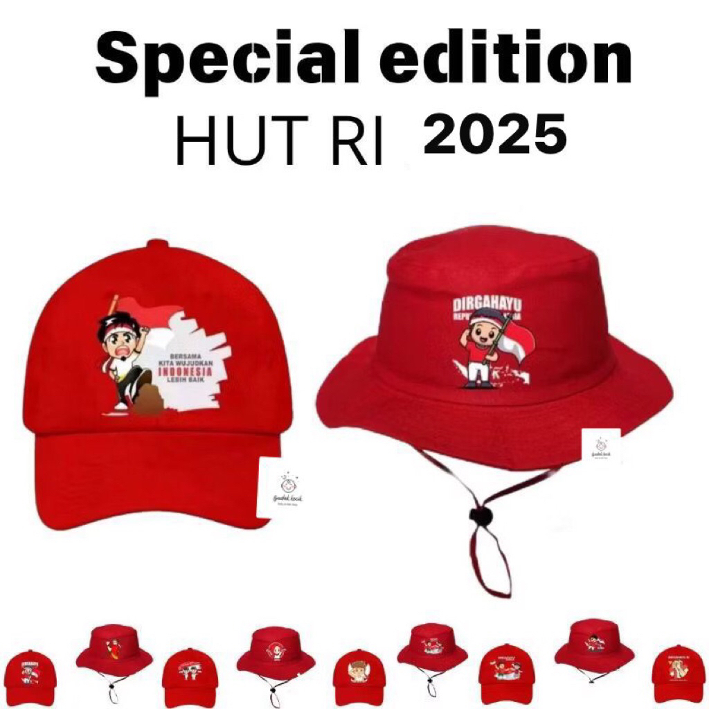Topi merah putih/topi kemerdekaan anak 17 agustus
