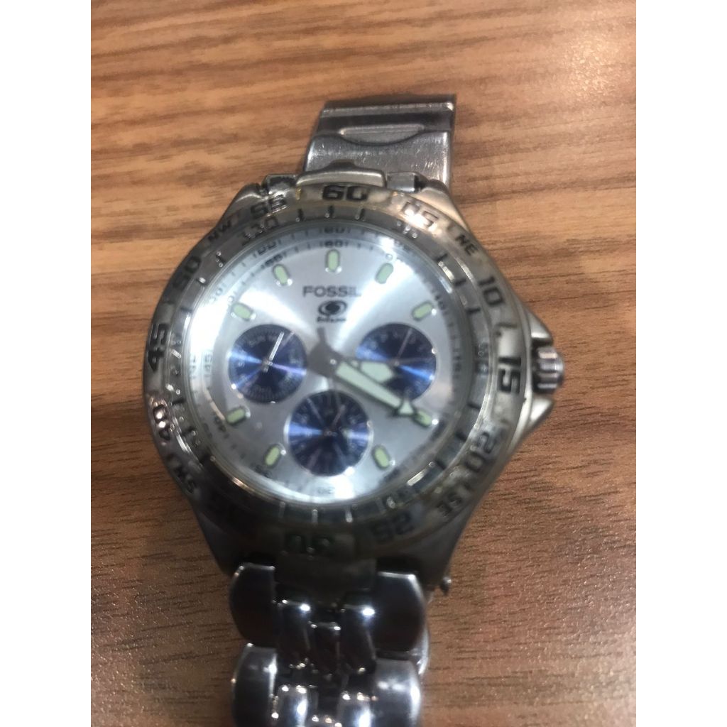 Jual cepat jam tangan ori fossil blue BQ-9114