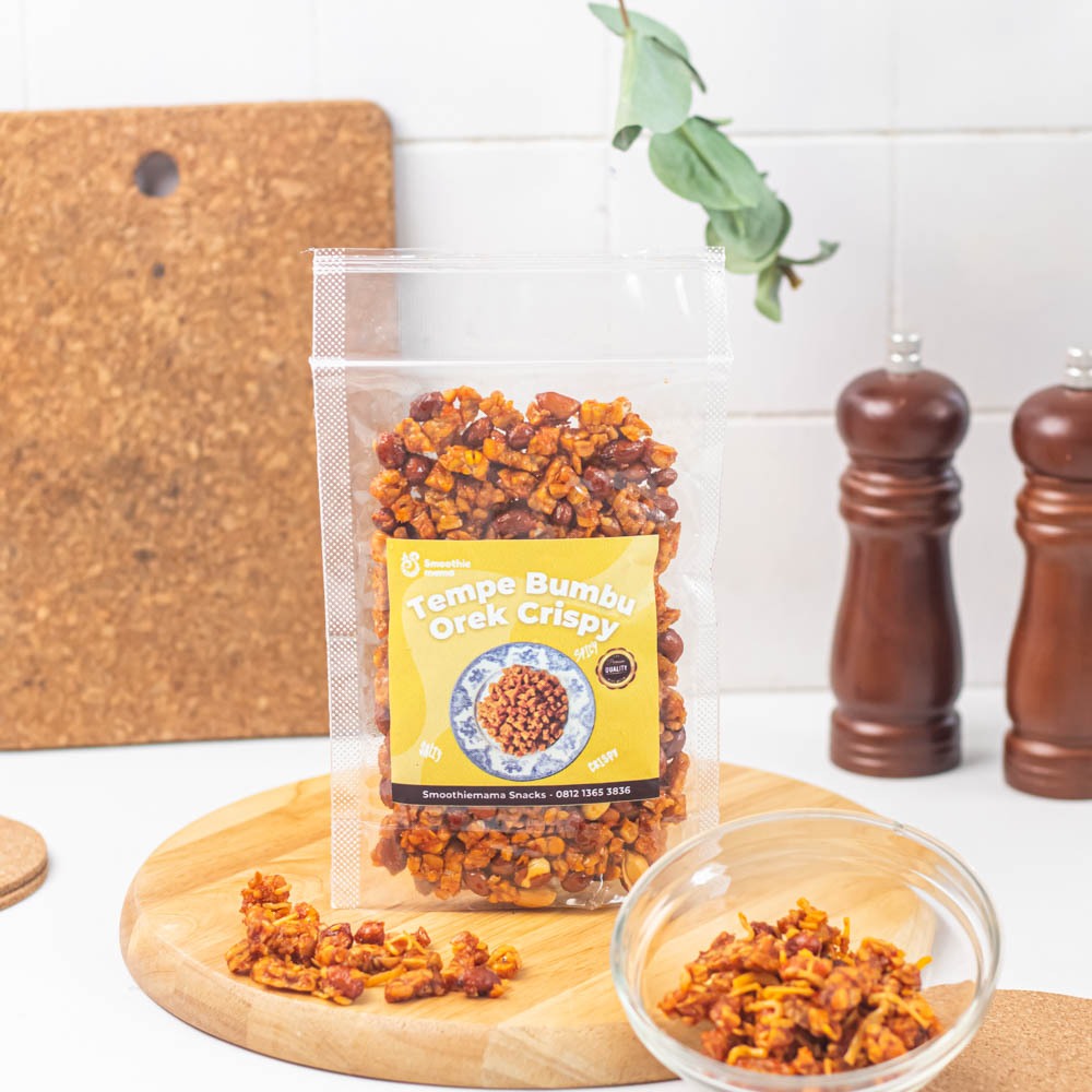 

SMOOTHIEMAMA Tempe Teri Kacang Crispy 200g Camilan Sehat Renyah
