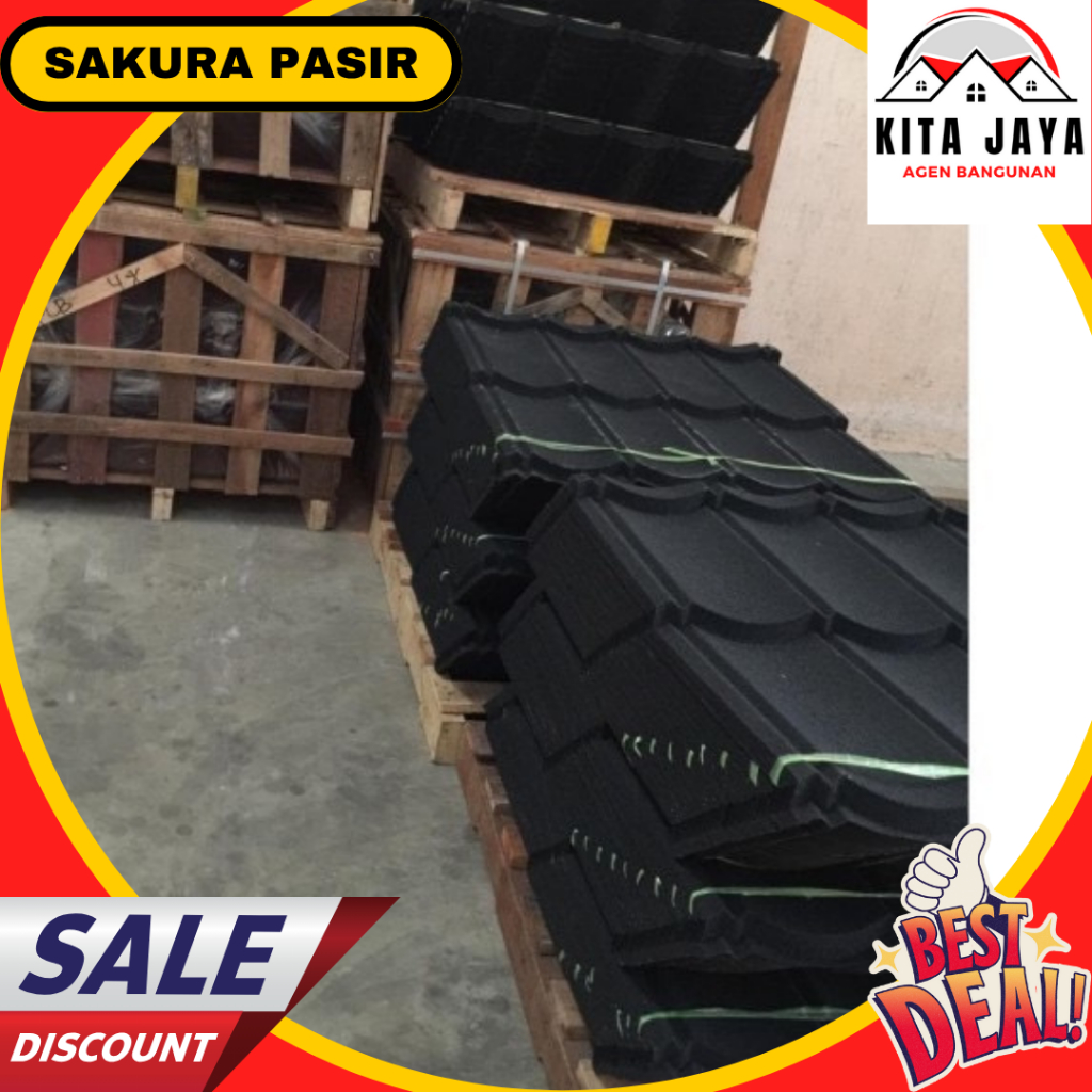 Atap / Genteng Metal Sakura Roof Pasir 80x77 cm