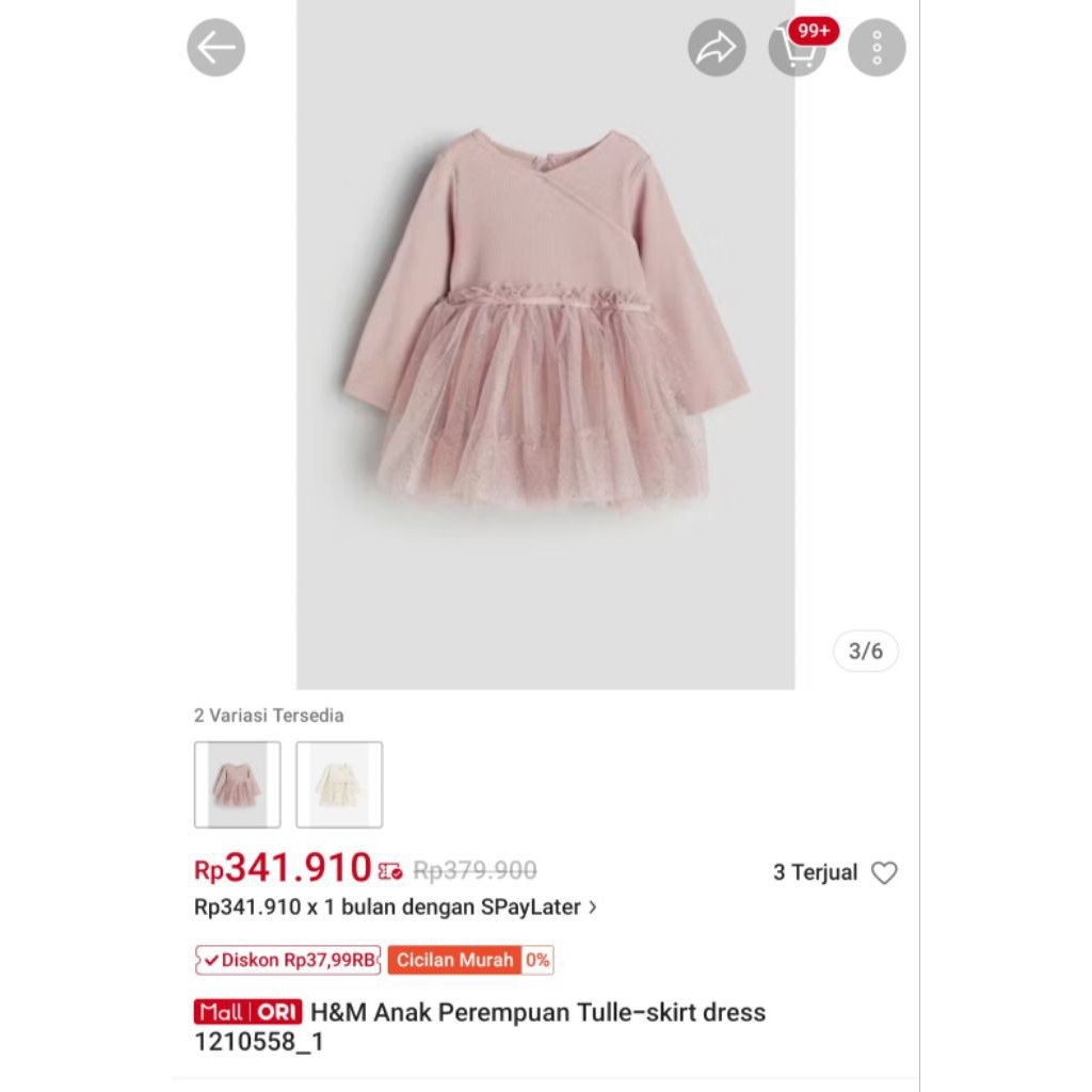 preloved dress hm hm anak