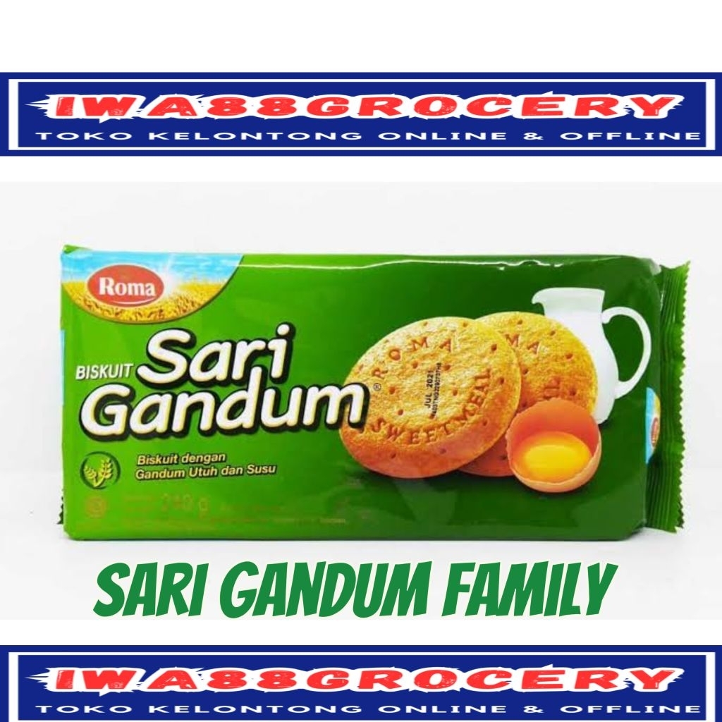 

roma biscuit sari gandum family 240gr