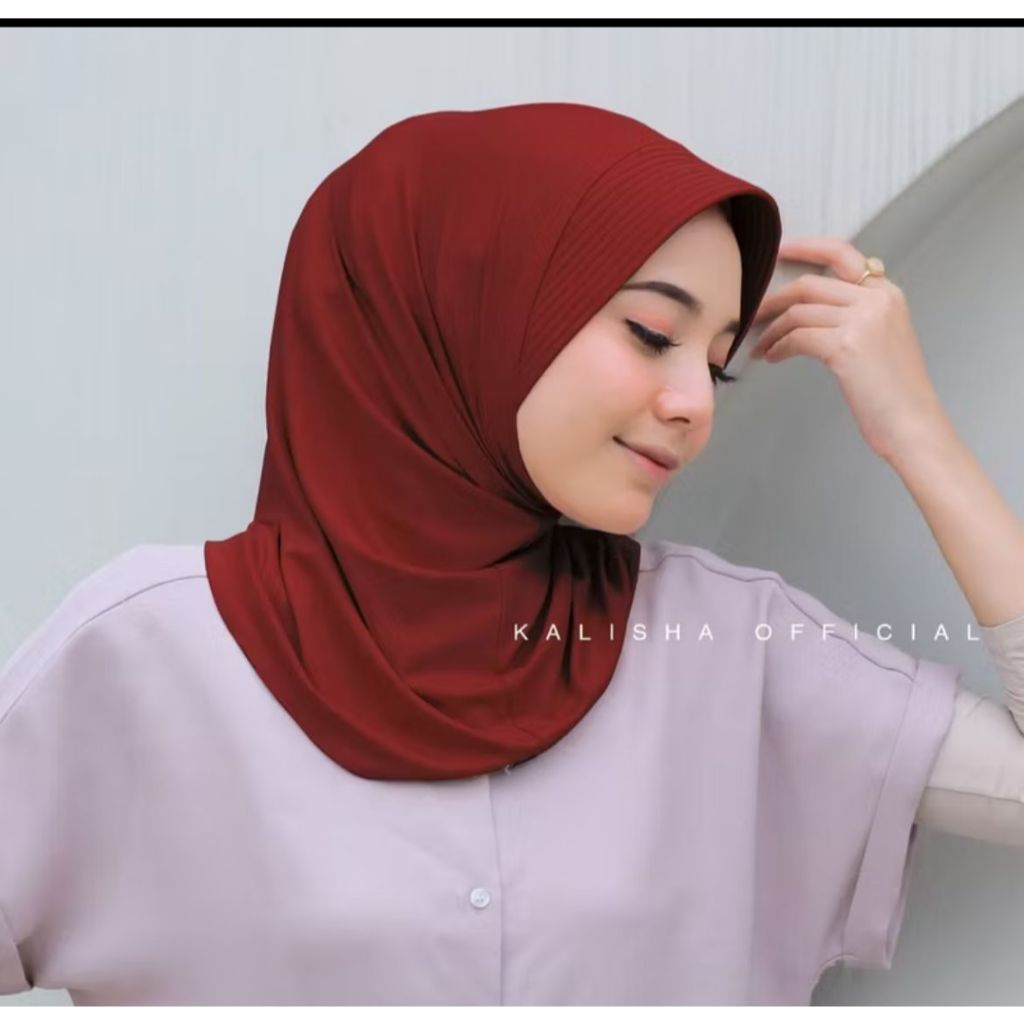 Hijab Sport Bergo Hamidah Adiba Instan Pendek Jersey Premium Pet Antem Olahraga cod