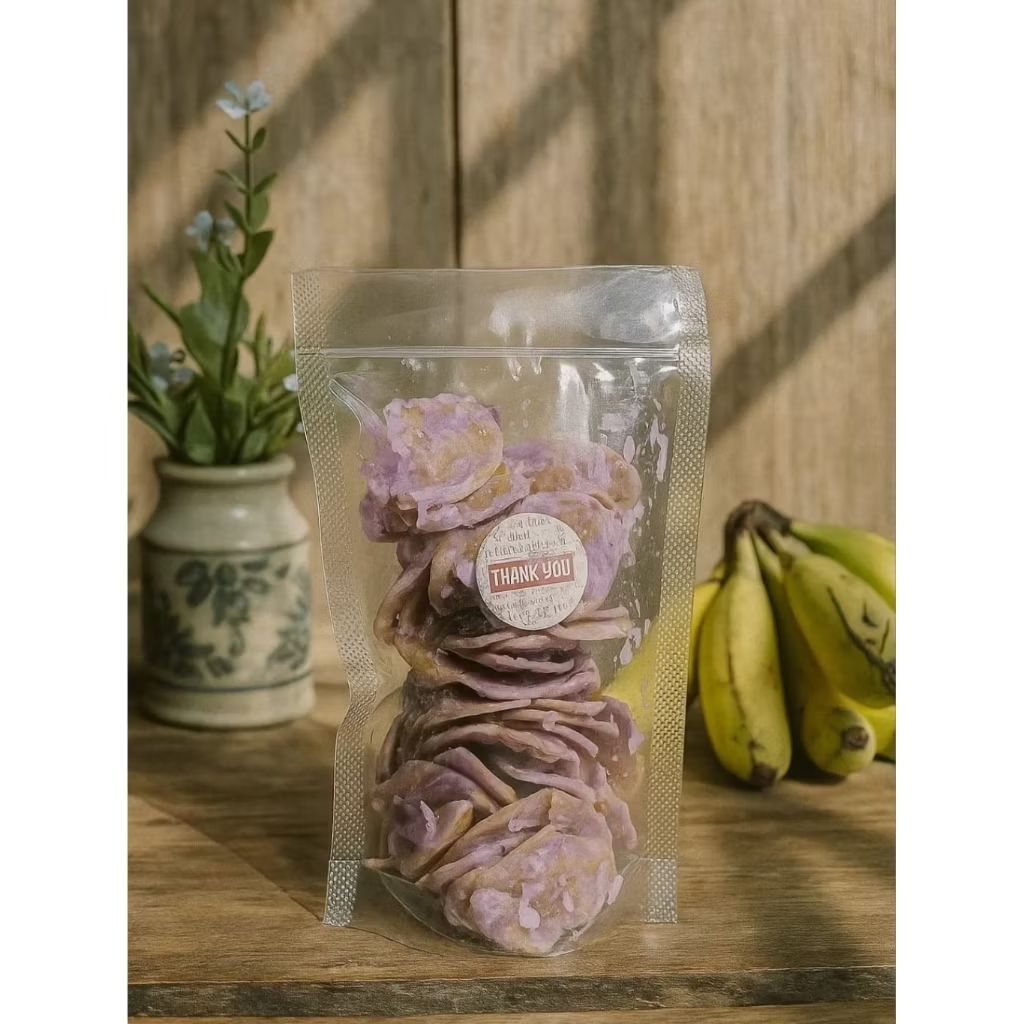 

kripik pisang rasa taro