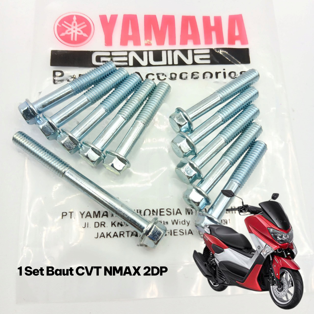 1 Set Baut Blok CVT YAMAHA NMAX OLD Baut CVT Baut Kunci 8 Drat 10 Baut CVT YAMAHA NMAX 2DP Original