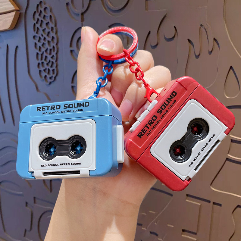 Gantungan Kunci Rekaman Suara Retro/ Mini Voice Recorder Keychain / tape recorder Mini HPTS