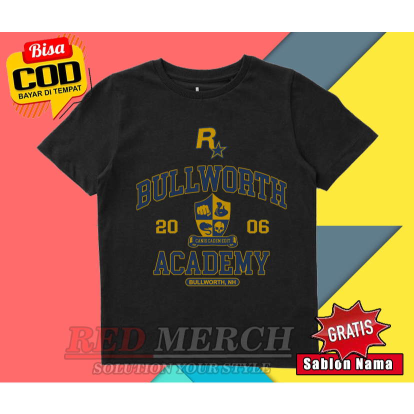 BAJU LAKI LAKI ANAK BULLY BULLWORTH KAOS PEREMPUAN BULLWORTH 2TH 11TAHUN