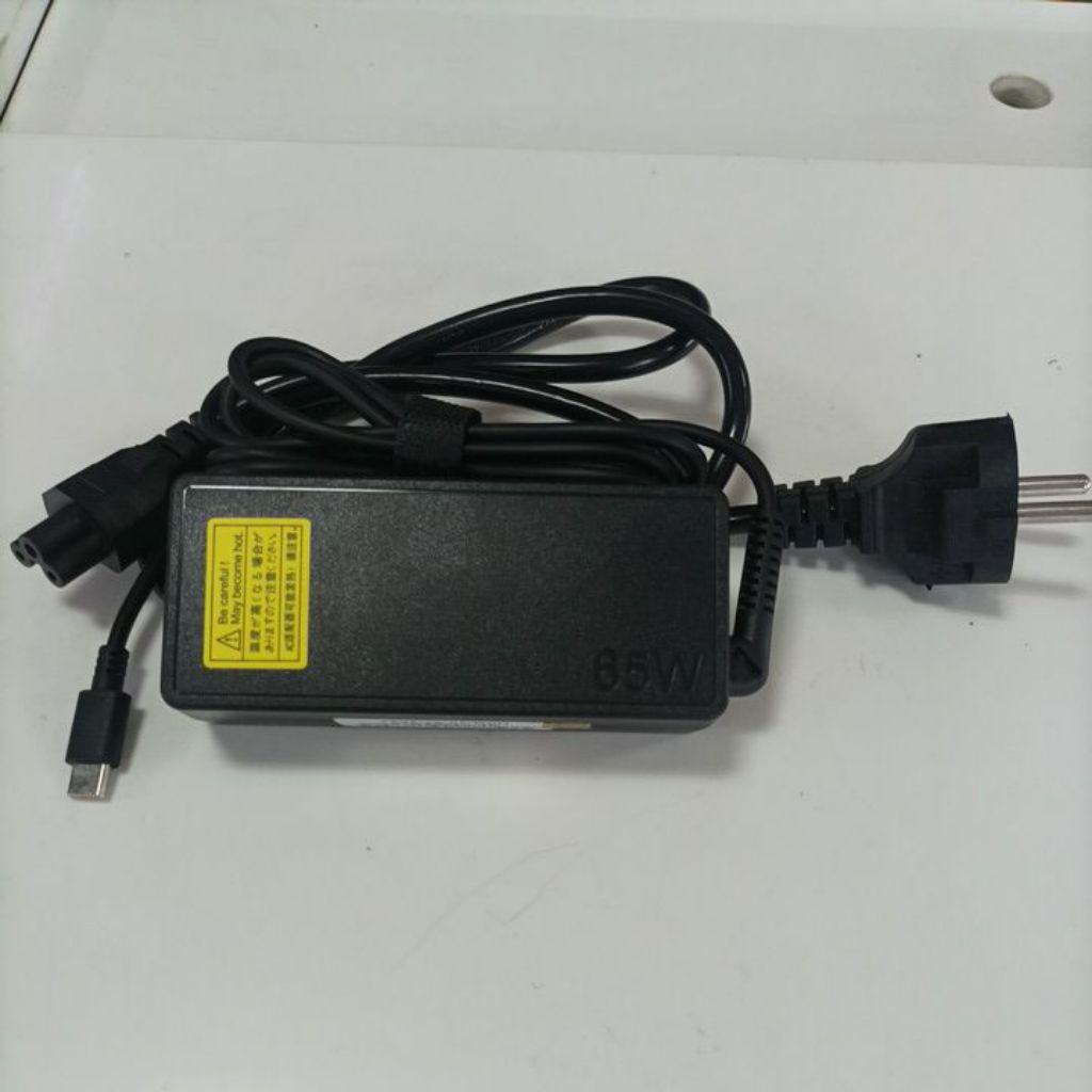 Adaptor Charger Laptop Lenovo Thinkpad T490, T495, T480, T480s 65 Watt Type C