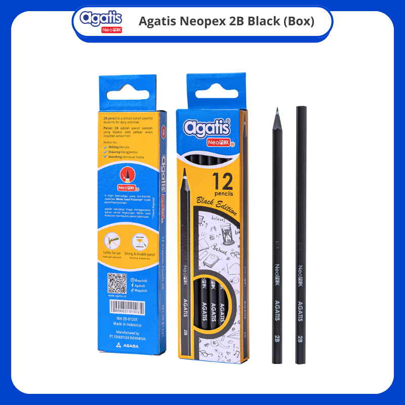 

PACK PENSIL AGATIS NEOPEX HEXAGONAL GRAPHITE BLACK / METALIC PENCIL 2B