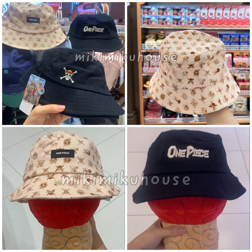 MINISO X ONE PIECE EGGHEAD BUCKET HAT ALL CREW TOPI LUFFY ZORO SANJI ROBIN JINBE FRANKY NAMI CHOPPER
