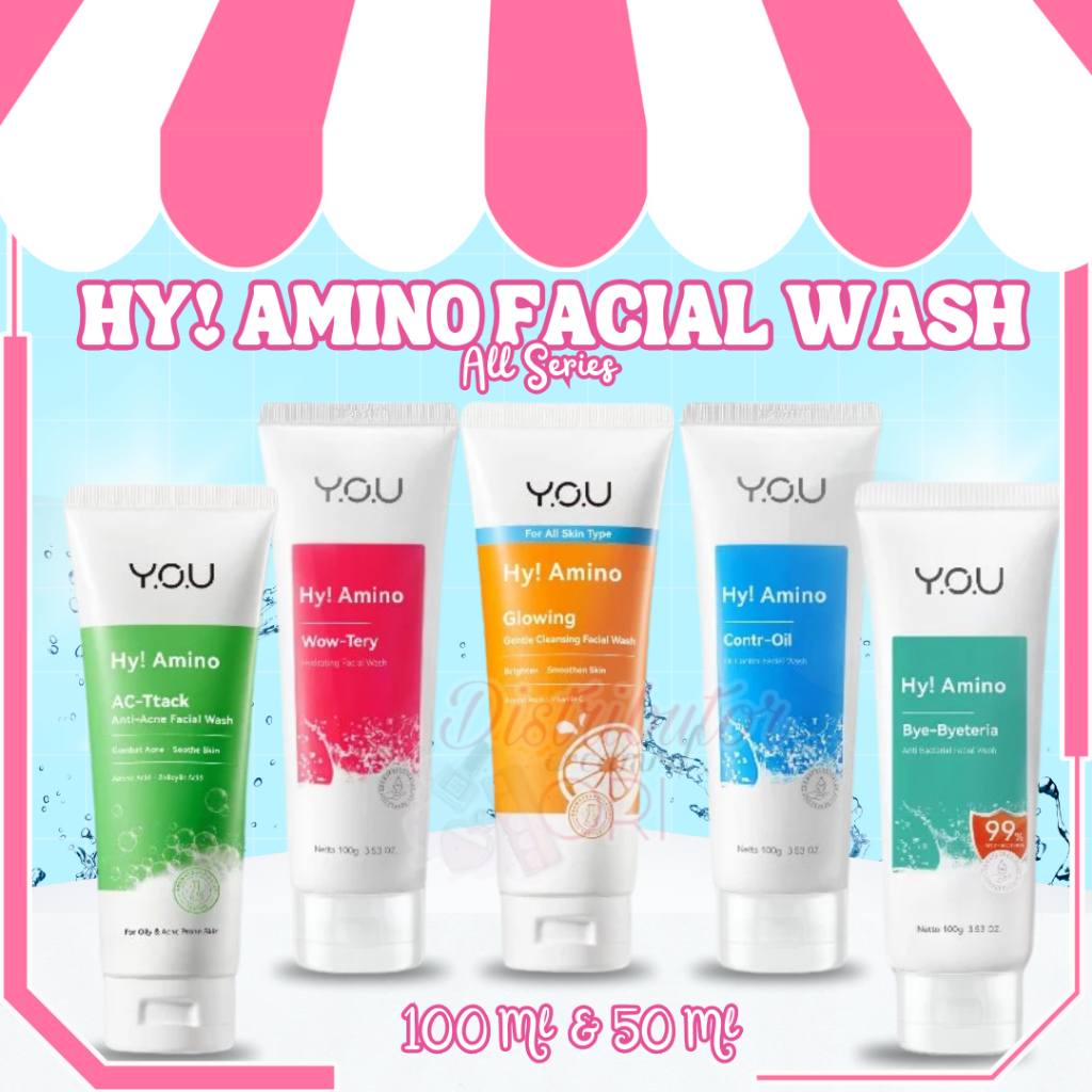 YOU Hy Amino Facial Wash -Oil Control -Gentle Gel Cleanser,Hydrating ,Brightening , Anti-Acne, Sabun