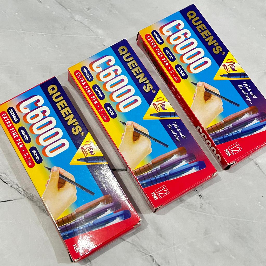 

SELUSIN 12 PCS Bolpoin Pulpen Faster Queen's C 6000 0.5mm