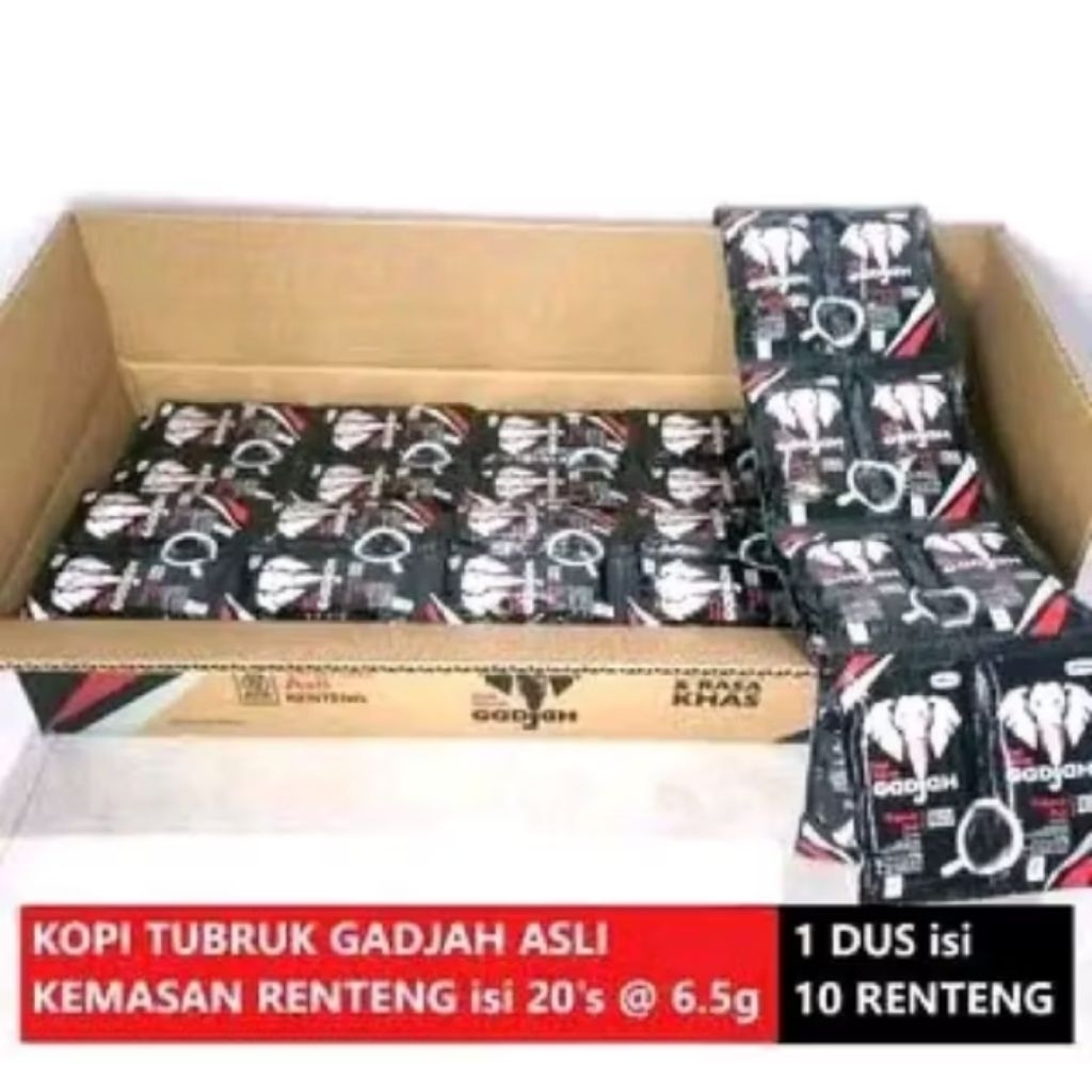 

Gadjah Gajah Kopi Tubruk Sachet 6gr Karton