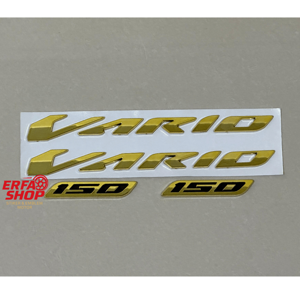 Emblem Vario Led New Gold 125 150 Gold Bahan ABS Tebal Emblem Vario Gold
