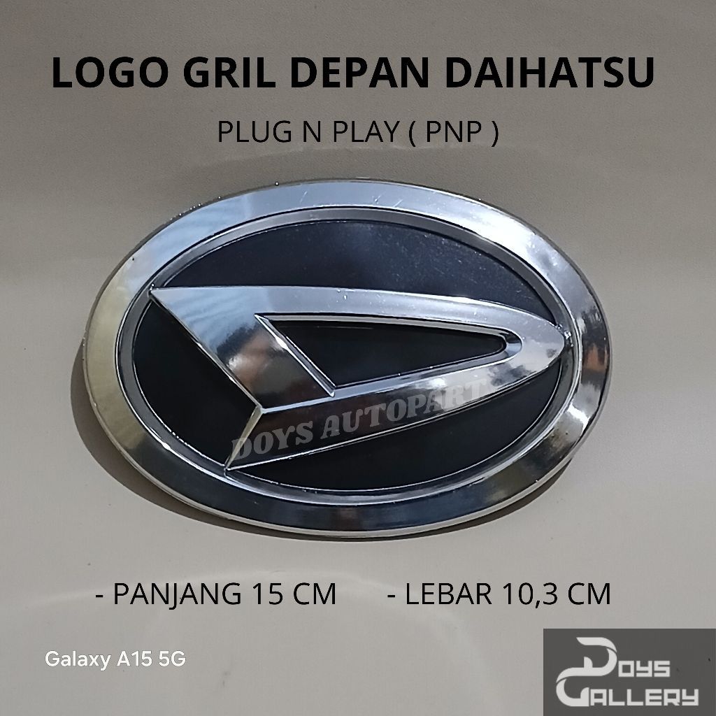 ⭐️BEST SELLER⭐️ Emblem Logo grill ram Depan mobil Daihatsu panjang 15cm lebar 10,3cm xenia Sigra ter