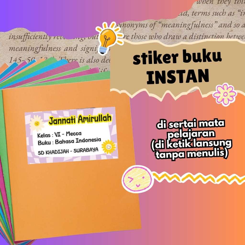 

Sticker Nama Buku | Sticker Nama Botol | Nama Sekolah Mata Pelajaran