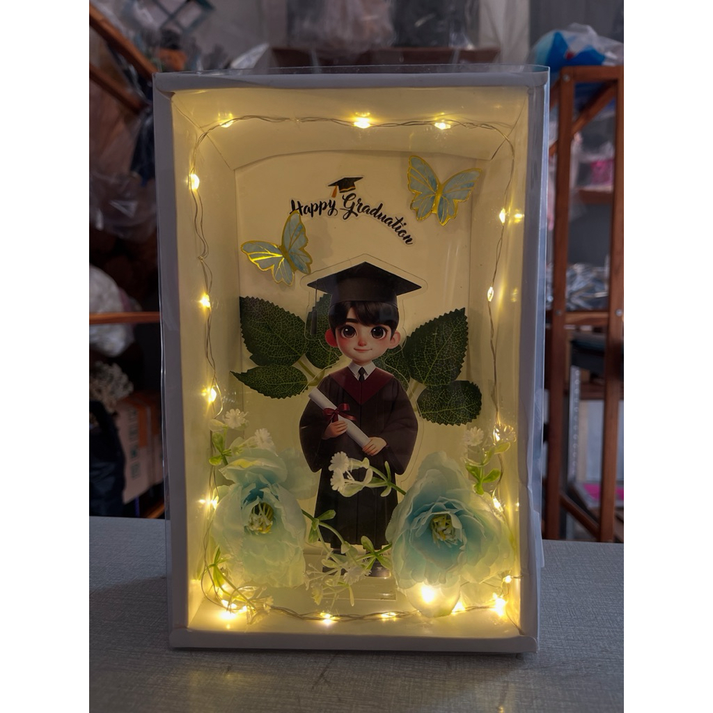 

flower box , buket box + lampu tumbler