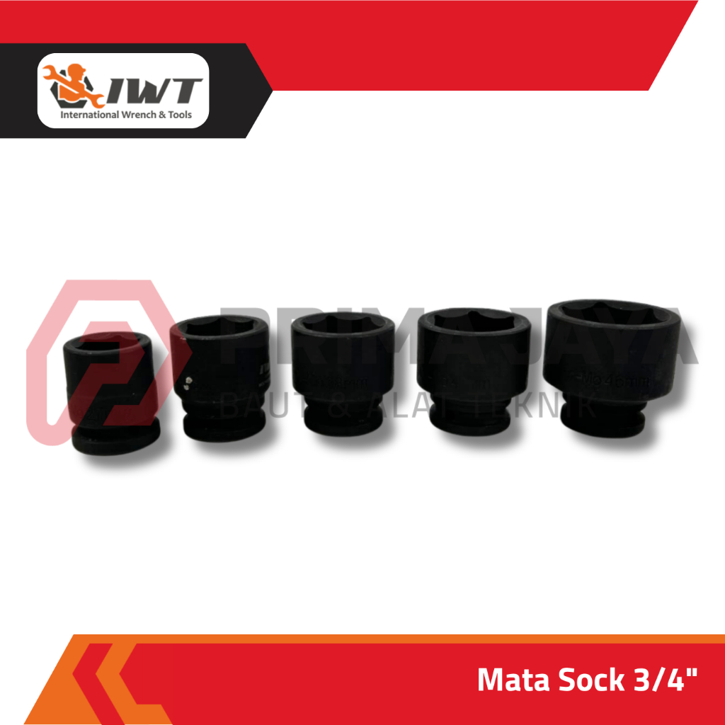 MATA SOCK IMPACT / IMPACT SOCKET 3/4" 22 - 46 MM IWT