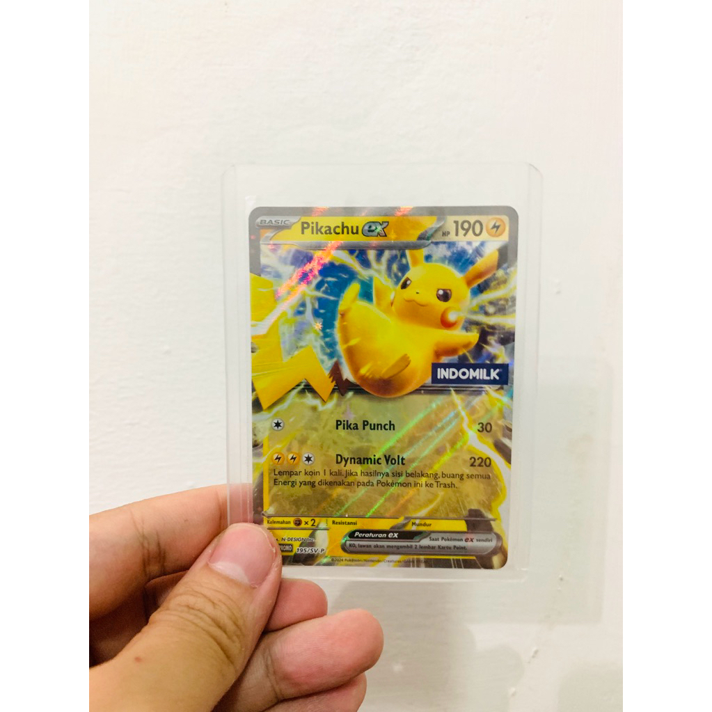 pikachu indomilk promo limited - Kartu/ TCG card original pokemon pikachu ar pikachu chr rare