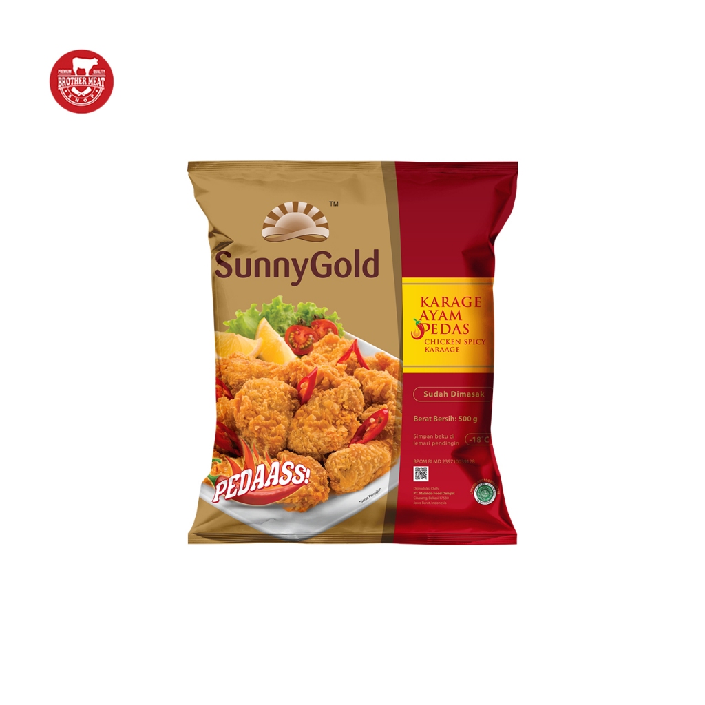 

Sunny Gold Spicy Chicken Karaage 500gr / Karaage Pedas - Brothermeatshop