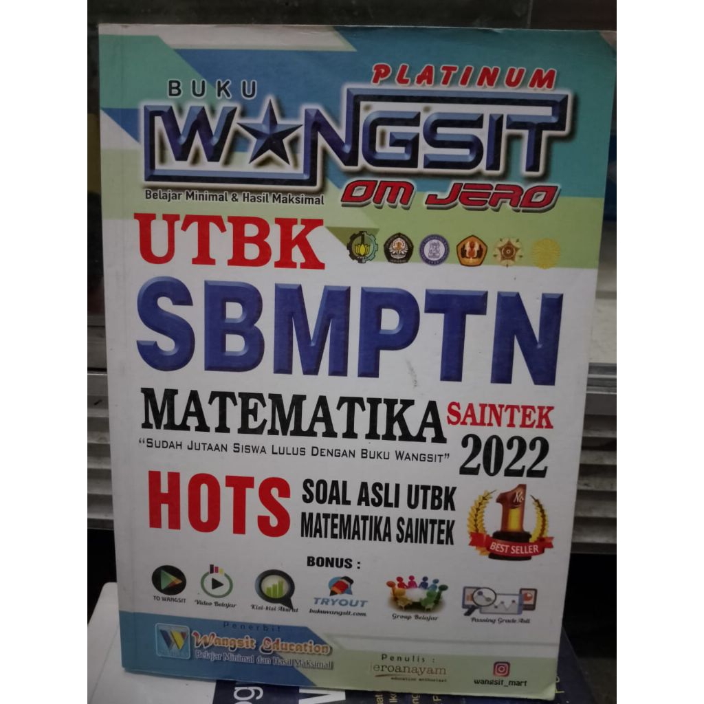 BUKU WANGSIT PLATINUM OM JERO UTBK SBMPTN MATEMATIKA 2022
