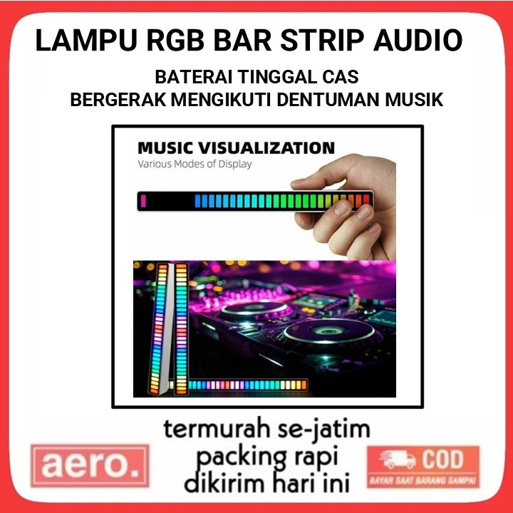 Lampu RGB Strip RGB Bar Strip Audio Indicator RGB Lampu LED Musik RGB Lampu Audio Spectrum Musik LED